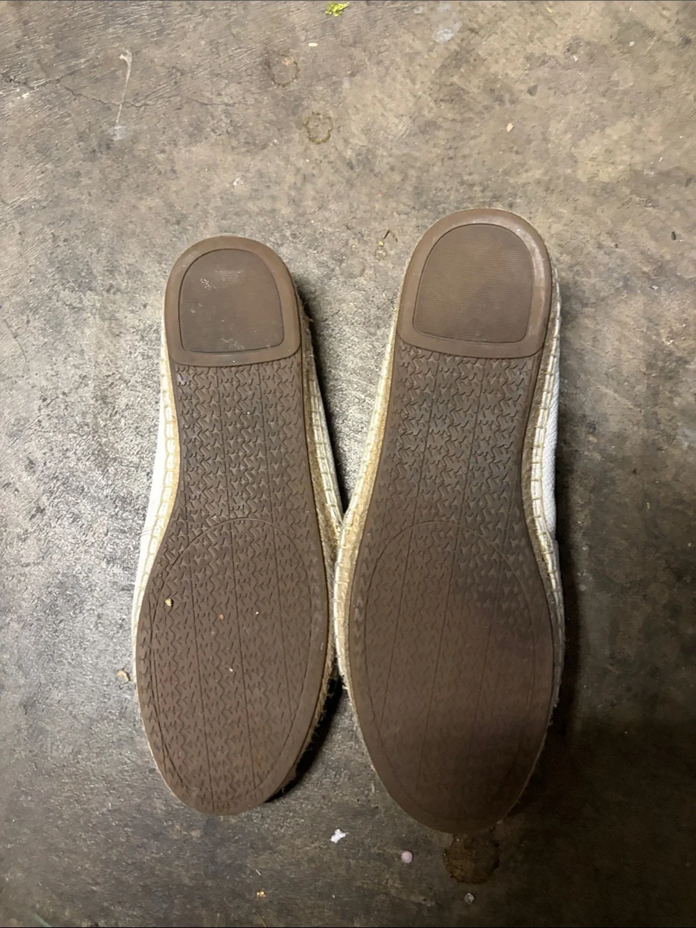 Michael Michael Kors Leather Two-Tone Espadrille Flats - White/Black Sz 7 Women